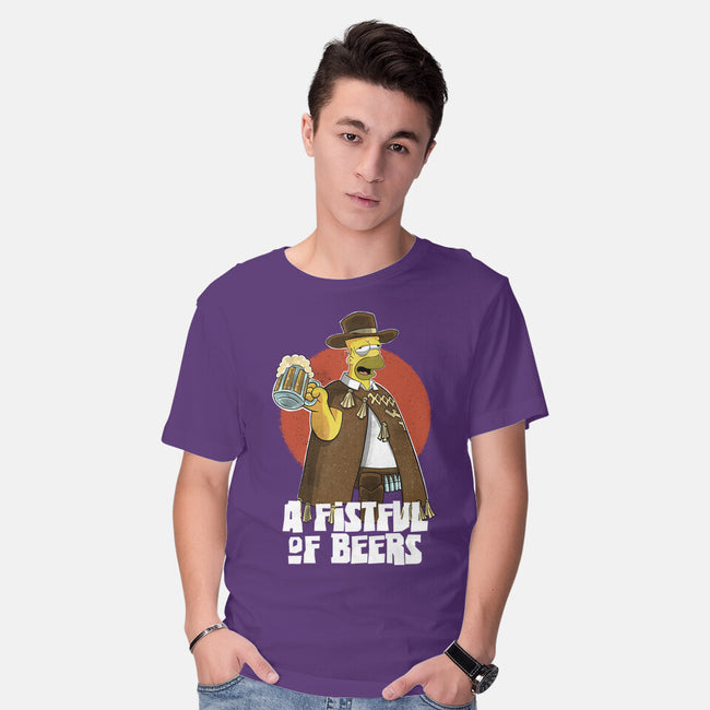 A Fistful Of Beers-Mens-Basic-Tee-zascanauta