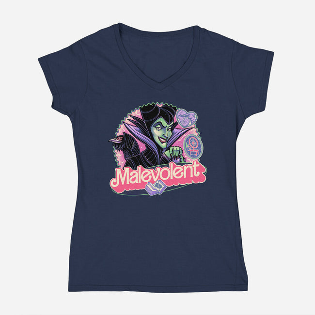 The Malevolent Witch-Womens-V-Neck-Tee-glitchygorilla