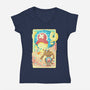 Great Wave Chopper-Womens-V-Neck-Tee-hypertwenty