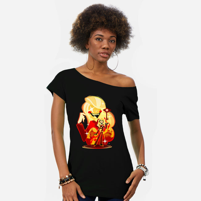 The Princess Of Hell-Womens-Off Shoulder-Tee-hypertwenty