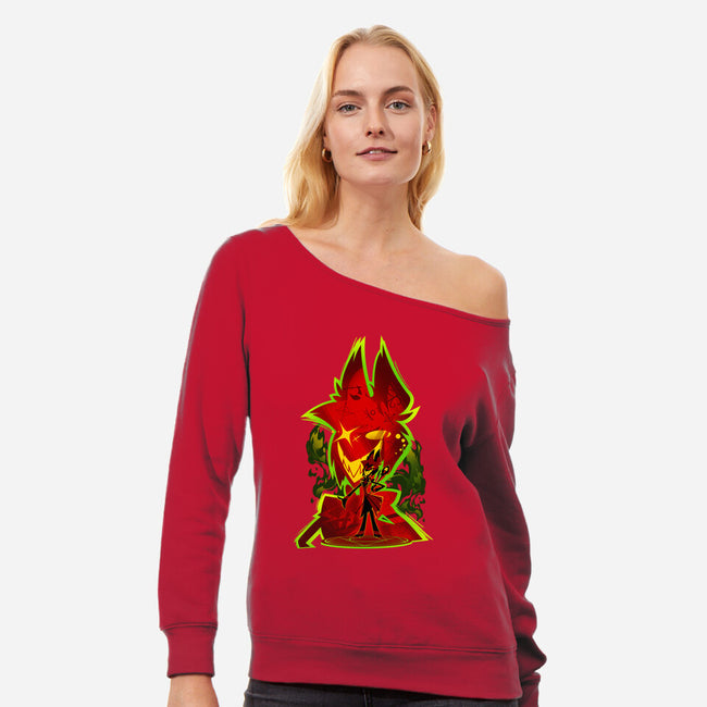 The Radio Demon-Womens-Off Shoulder-Sweatshirt-hypertwenty