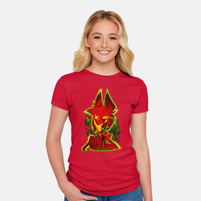 The Radio Demon-Womens-Fitted-Tee-hypertwenty