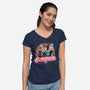 The Poison Queen-Womens-V-Neck-Tee-glitchygorilla