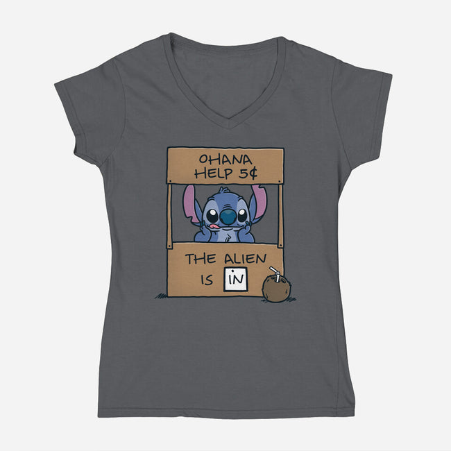 Ohana Help-Womens-V-Neck-Tee-Barbadifuoco