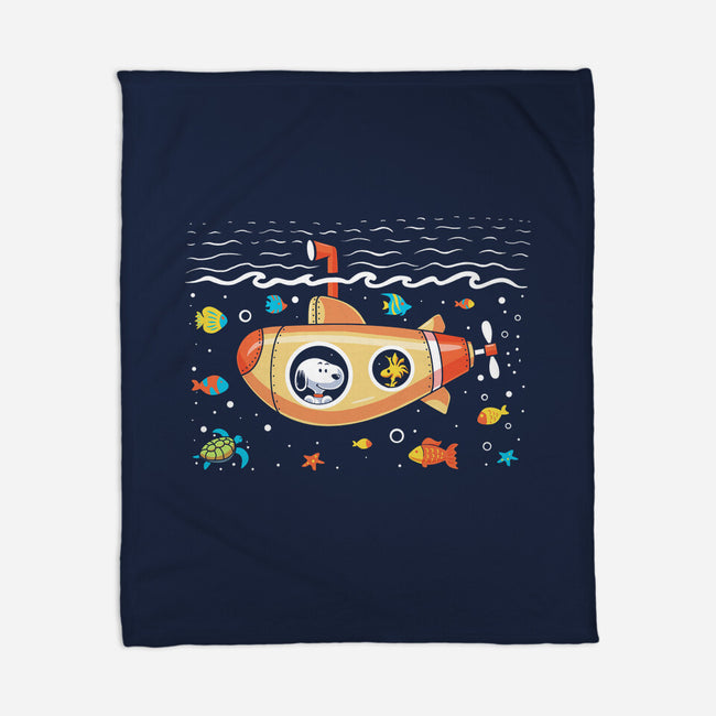 Beagle Submarine-None-Fleece-Blanket-erion_designs