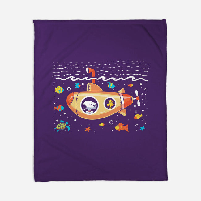 Beagle Submarine-None-Fleece-Blanket-erion_designs