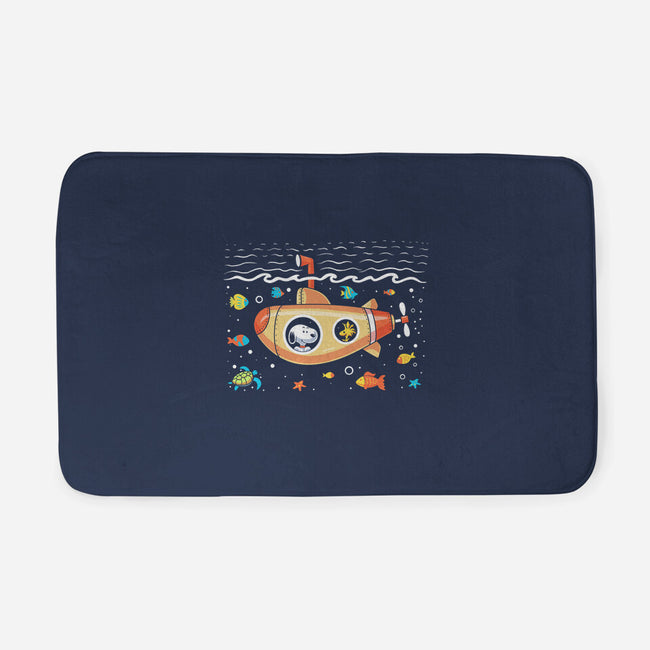 Beagle Submarine-None-Memory Foam-Bath Mat-erion_designs