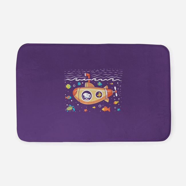 Beagle Submarine-None-Memory Foam-Bath Mat-erion_designs