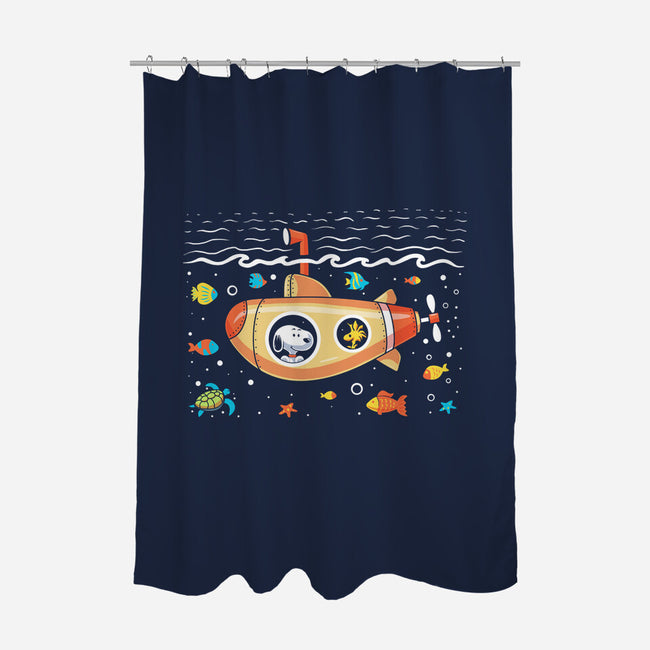 Beagle Submarine-None-Polyester-Shower Curtain-erion_designs