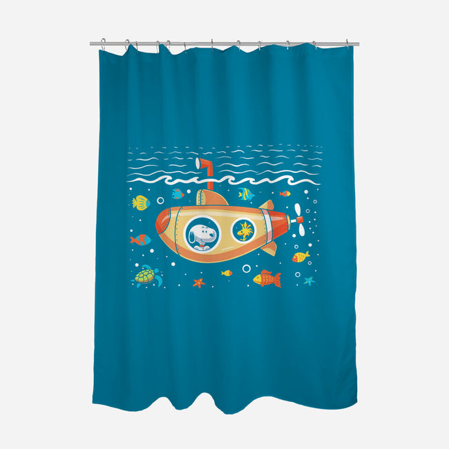 Beagle Submarine-None-Polyester-Shower Curtain-erion_designs