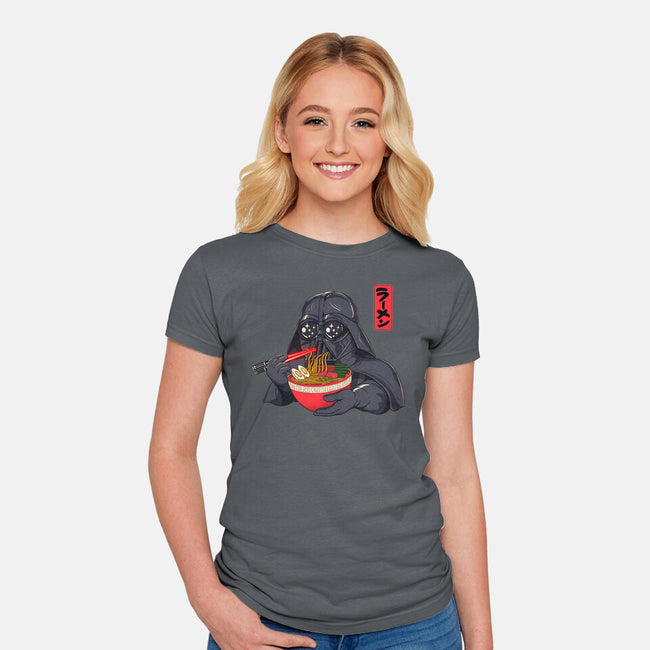 Darth Ramen-Womens-Fitted-Tee-alfbocreative