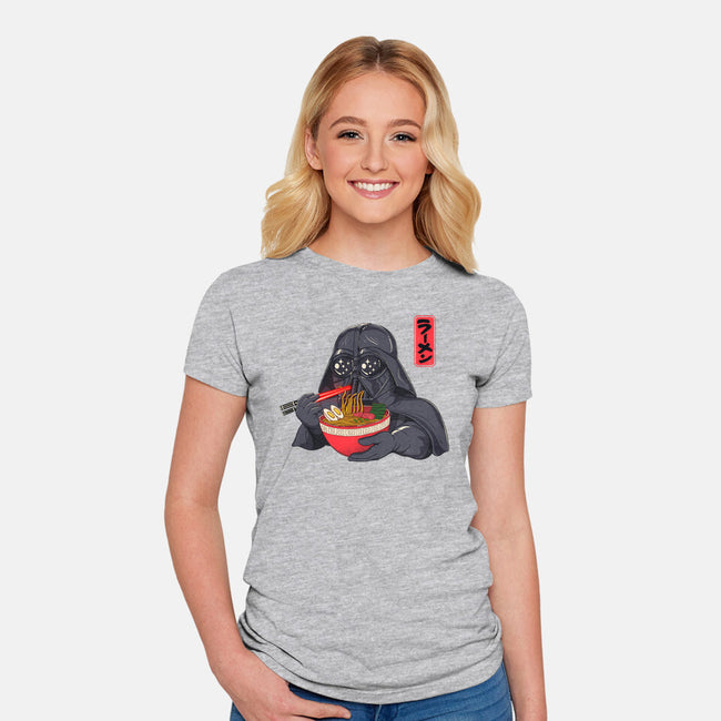 Darth Ramen-Womens-Fitted-Tee-alfbocreative