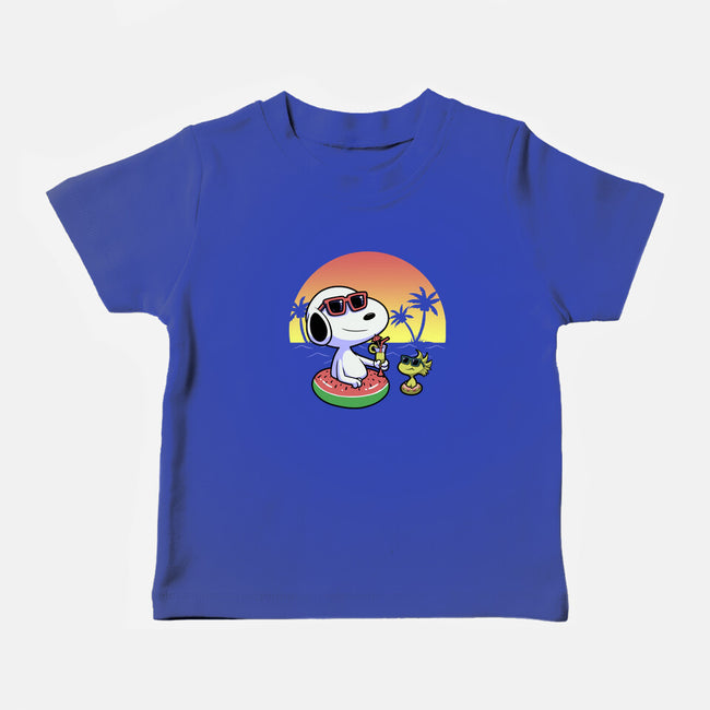 Beagle Summer Time-Baby-Basic-Tee-Astrobot Invention