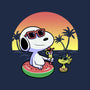 Beagle Summer Time-Womens-Basic-Tee-Astrobot Invention