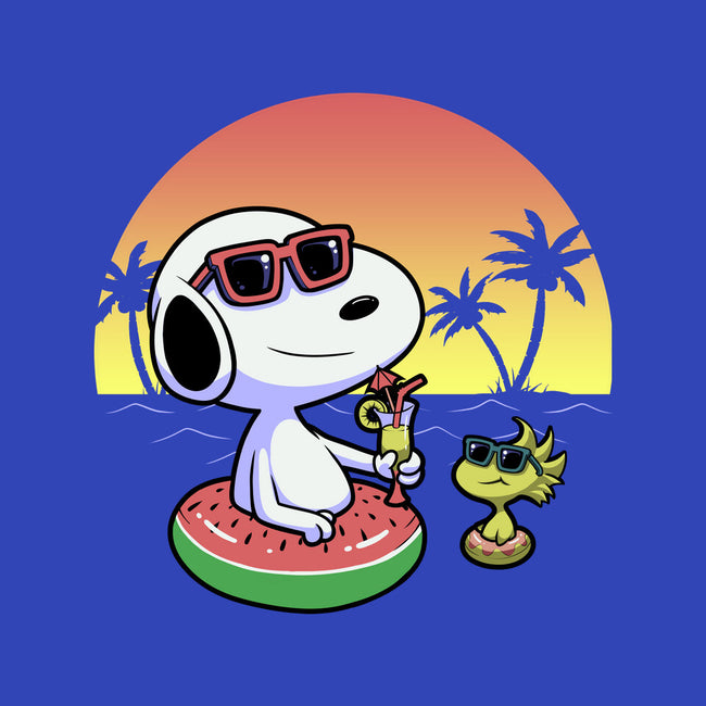 Beagle Summer Time-Womens-Basic-Tee-Astrobot Invention