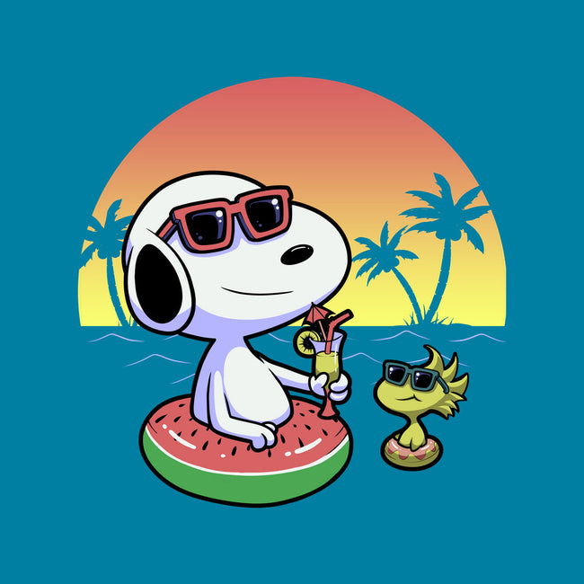 Beagle Summer Time-Womens-Basic-Tee-Astrobot Invention