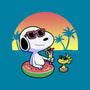 Beagle Summer Time-Womens-Basic-Tee-Astrobot Invention