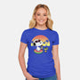 Beagle Summer Time-Womens-Fitted-Tee-Astrobot Invention