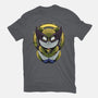 Yellow Cat Mutant-Mens-Basic-Tee-Astrobot Invention