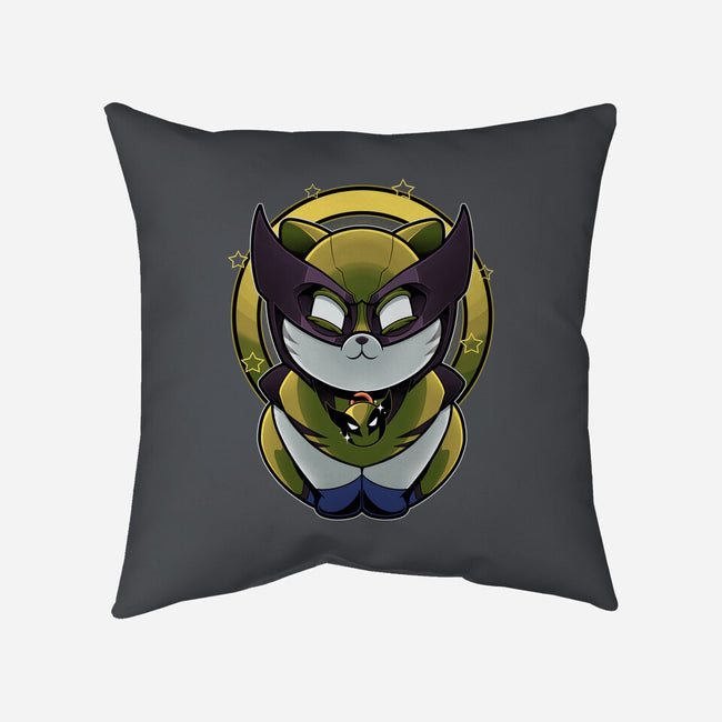 Yellow Cat Mutant-None-Removable Cover-Throw Pillow-Astrobot Invention