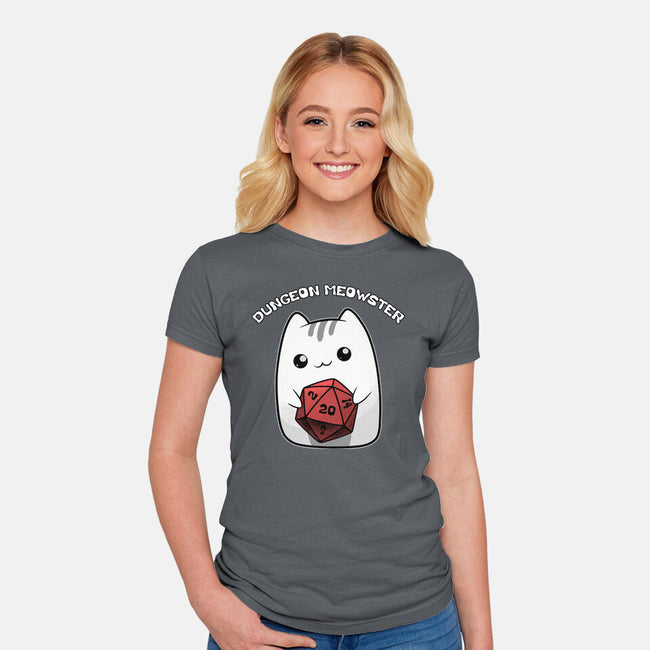 A Dungeon Meowster-Womens-Fitted-Tee-Astrobot Invention