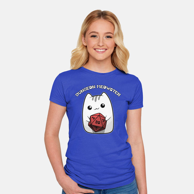 A Dungeon Meowster-Womens-Fitted-Tee-Astrobot Invention