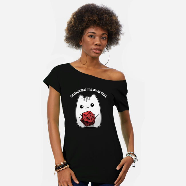 A Dungeon Meowster-Womens-Off Shoulder-Tee-Astrobot Invention