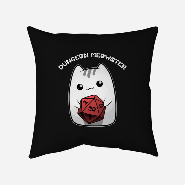 A Dungeon Meowster-None-Removable Cover-Throw Pillow-Astrobot Invention