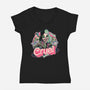 The Cruel Lady-Womens-V-Neck-Tee-glitchygorilla