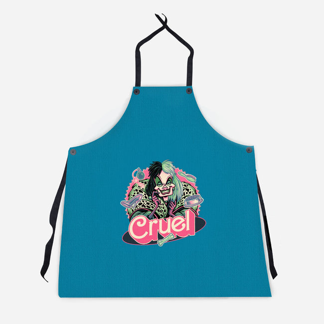 The Cruel Lady-Unisex-Kitchen-Apron-glitchygorilla