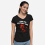 Kiss My Mutant Ass-Womens-V-Neck-Tee-fanfabio