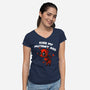 Kiss My Mutant Ass-Womens-V-Neck-Tee-fanfabio