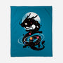 Space Chinese Black Dragon-None-Fleece-Blanket-NemiMakeit