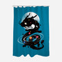 Space Chinese Black Dragon-None-Polyester-Shower Curtain-NemiMakeit