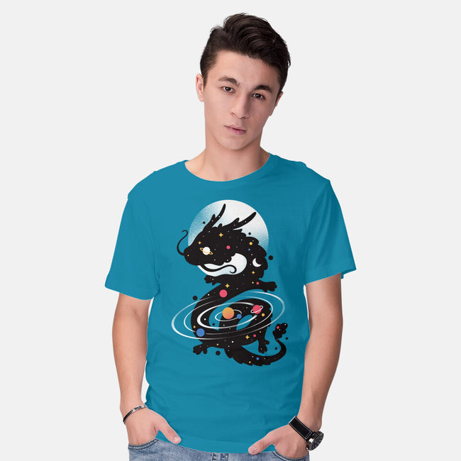 Space Chinese Black Dragon-Mens-Basic-Tee-NemiMakeit