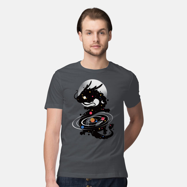 Space Chinese Black Dragon-Mens-Premium-Tee-NemiMakeit