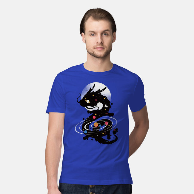 Space Chinese Black Dragon-Mens-Premium-Tee-NemiMakeit