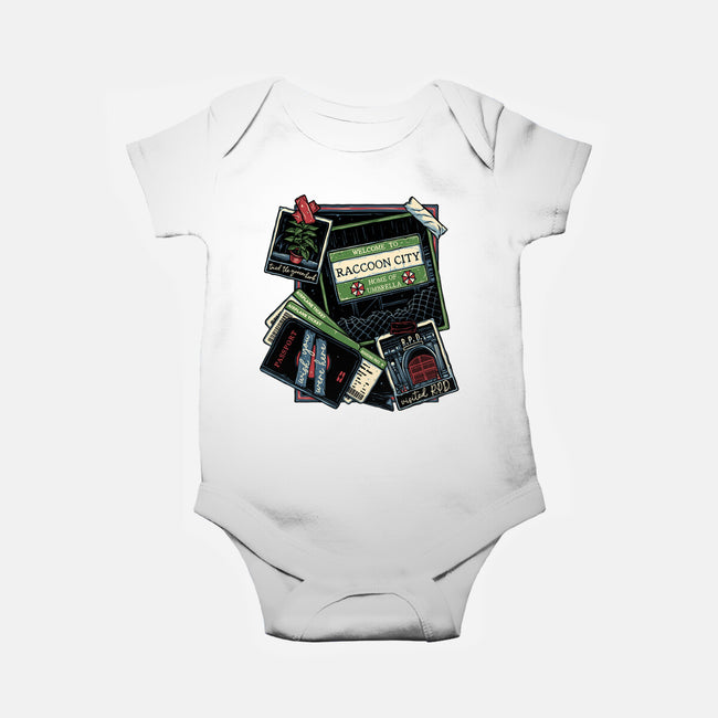 Don't Mind The Zombies-Baby-Basic-Onesie-glitchygorilla