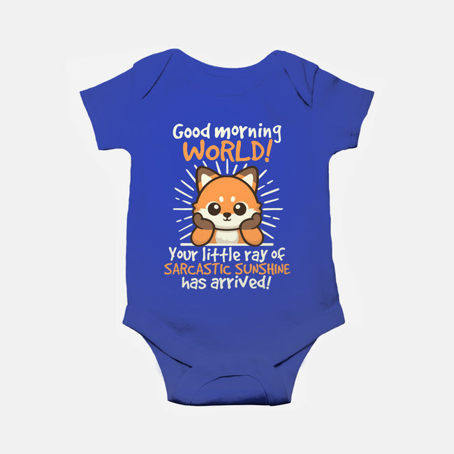 Fox Sarcastic Sunshine-Baby-Basic-Onesie-NemiMakeit