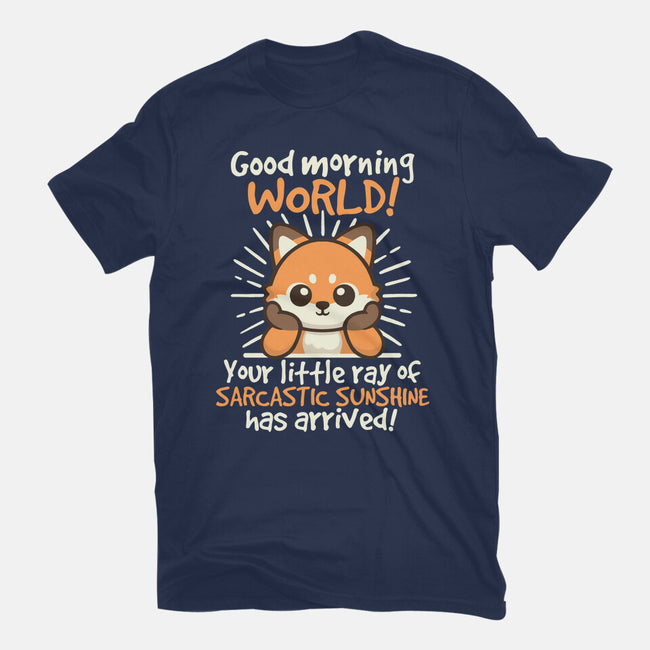 Fox Sarcastic Sunshine-Womens-Fitted-Tee-NemiMakeit