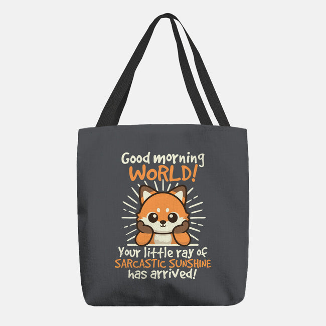 Fox Sarcastic Sunshine-None-Basic Tote-Bag-NemiMakeit