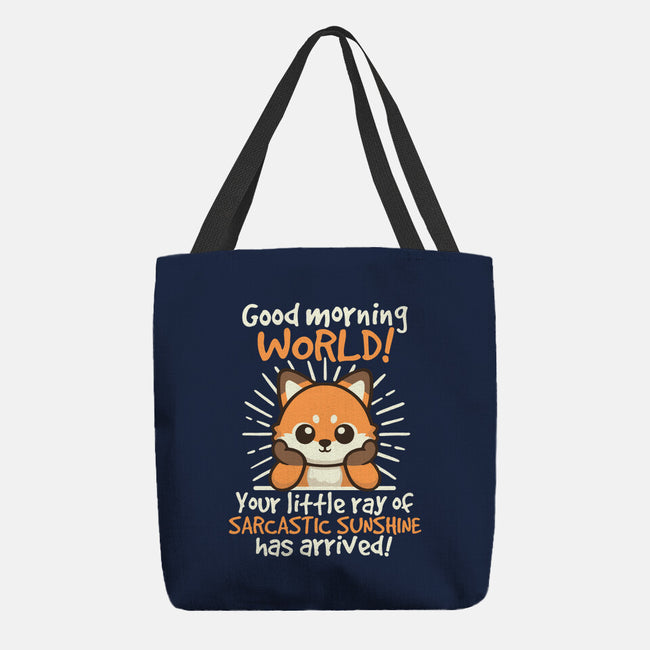 Fox Sarcastic Sunshine-None-Basic Tote-Bag-NemiMakeit