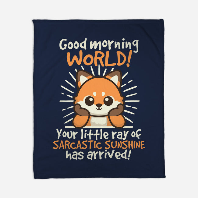 Fox Sarcastic Sunshine-None-Fleece-Blanket-NemiMakeit