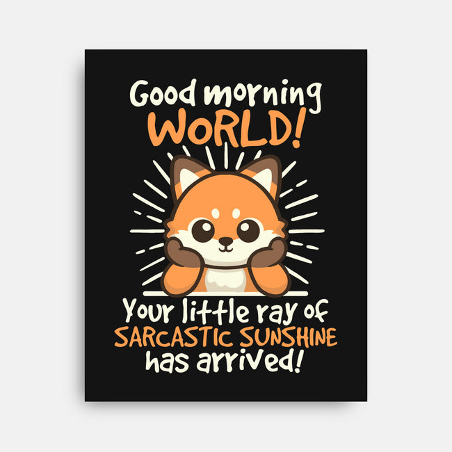 Fox Sarcastic Sunshine-None-Stretched-Canvas-NemiMakeit