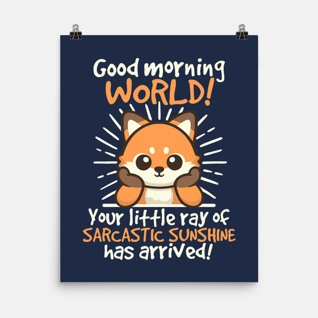 Fox Sarcastic Sunshine-None-Matte-Poster-NemiMakeit