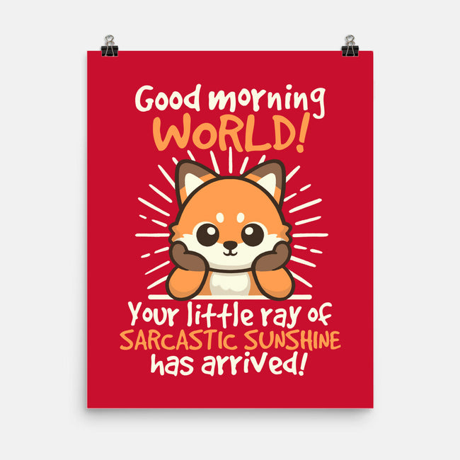 Fox Sarcastic Sunshine-None-Matte-Poster-NemiMakeit