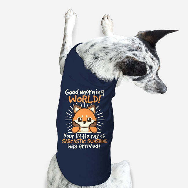 Fox Sarcastic Sunshine-Dog-Basic-Pet Tank-NemiMakeit