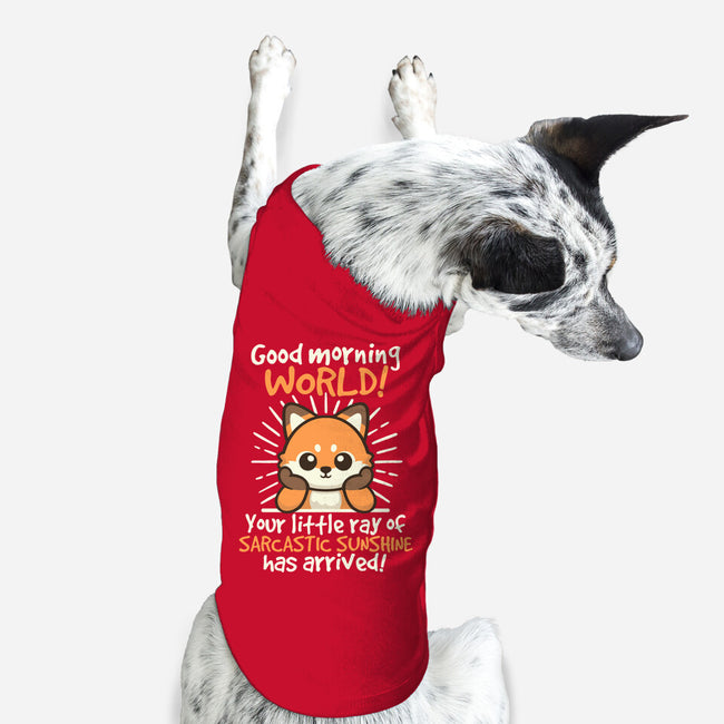 Fox Sarcastic Sunshine-Dog-Basic-Pet Tank-NemiMakeit