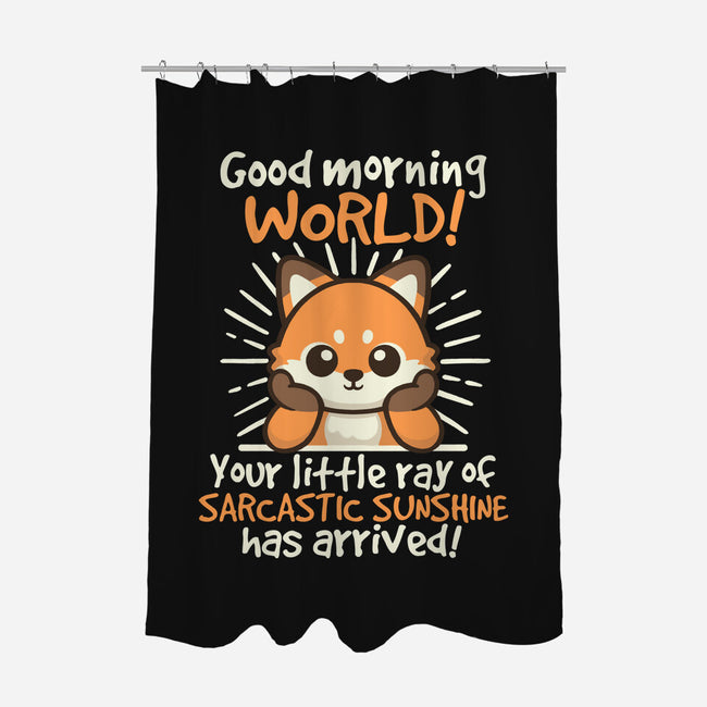 Fox Sarcastic Sunshine-None-Polyester-Shower Curtain-NemiMakeit