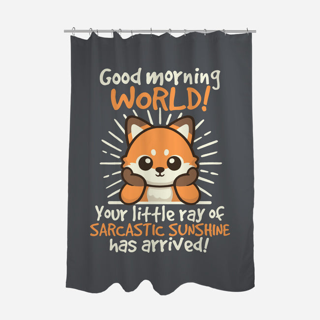 Fox Sarcastic Sunshine-None-Polyester-Shower Curtain-NemiMakeit